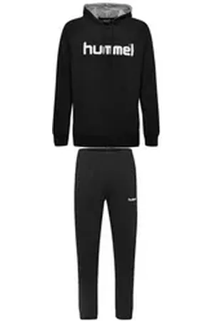 Hummel Trainingsanzug Herren Sweatanzug Go Cotton Logo 203511+203530 schwarz S