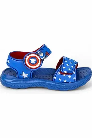 Marvel The Captain America Sandale (2-tlg) Kinder Strandschuhe mit Klettverschluss Gr. 24- 29 blau 26 EU