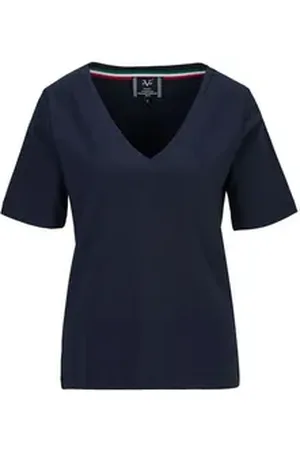 19V69 Italia T-Shirt - by VERSACE - V-Neck Shirt kurzarm BAILA blau S