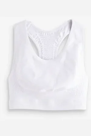 Next Crop-Top Nahtlose, kurze Racerback-Tops, 1er-Pack (1-tlg) weiß 146-158 (11-13 J.)