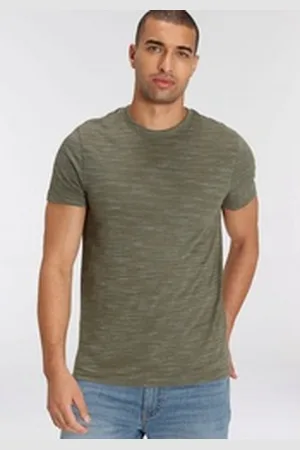 AJC T-Shirt Kurzarm, Regular Fit, meliert, Rundhalsausschnitt grün 4XL (68/70)