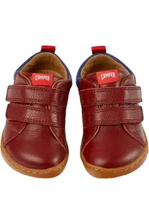 Camper Lauflernschuhe erste Schuhe Peu Kinder Leder Rot Schnürschuh EUR 24