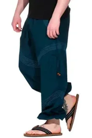 Kunst und Magie Haremshose Unisex Goa Pluderhose in klassischen Farben blau 5XL