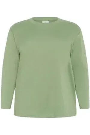 Kaffe Fleecepullover Sweatshirt KCzelia plus grün L