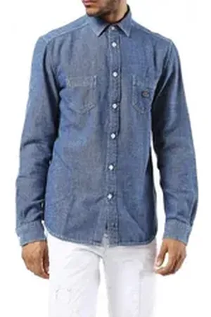 Diesel Langarmhemd S-Gab CAMICIA Herren Hemd Denim blau S