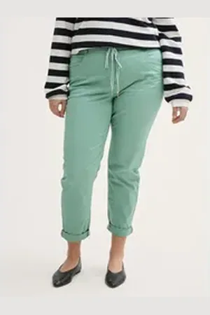 TOM TAILOR PLUS 7/8-Hose Plus Size - Cropped Slim Hose grün 48/28
