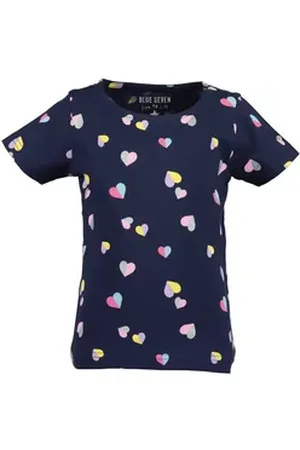 Blue Seven T-Shirt Mädchen T-Shirt Herzen ultramarin blau (1-tlg) blau 110