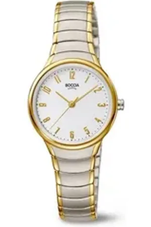 Boccia Titanium Boccia Automatikuhr Boccia Damen-Uhr 3319-02 Titan teilvergoldet goldfarben