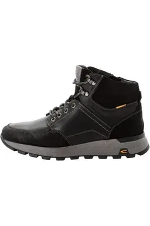 Camel Active Trekking Boot aus echtem Leder Schnürschuh schwarz 44