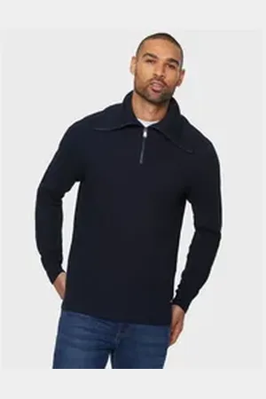 Threadbare Langarmshirt Francis (1-tlg) mit Stehkragen blau S