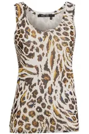 Marc Aurel Tanktop mit Leoprint weiß 40