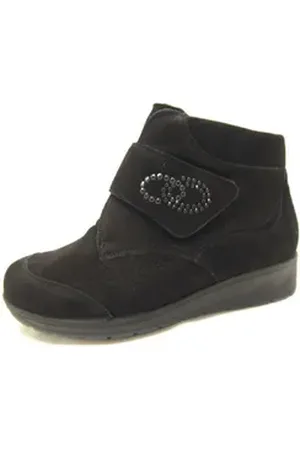 Waldläufer Waldläufer Stiefeletten für Damen in schwarz schwarz Schnürschuh (1-tlg) schwarz 5,5