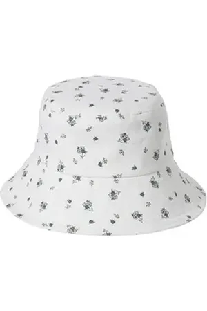 Vertbaudet Beanie Geblümter Mädchen Sonnenhut weiß 128/140