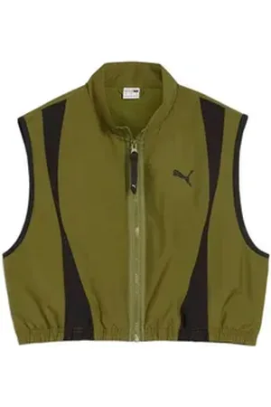 PUMA Kurzweste Crop Vest Dare To Woven Vest grün S