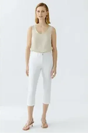 Oui Bequeme Jeans weiß 42