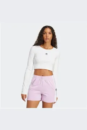 adidas Originals Langarmshirt ESS CROP LS weiß XL