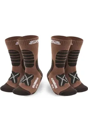 Alpen Wandersocken 2er-Set Socken braun Gr. L (2-Paar) Funktionssocken Sportsocken Trecking Wandersocken Outdoor Socken braun Gr. M