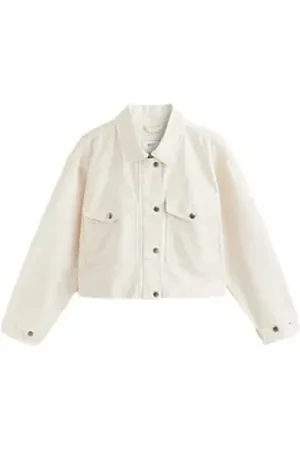 Next Kurzjacke Verkürzte Jacke mit Print aus 100 % Baumwolle (1-St) beige XL