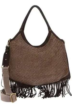 Caterina Lucchi Schultertasche Agata Pentagon Shopping Bag, aus echtem Kalbsleder braun