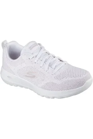 Skechers GO WALK JOY-VIOLET Sneaker, Trainingsschuh, Schnürschuh mit Goga Mat Technologie goldfarben|weiß 36 EU