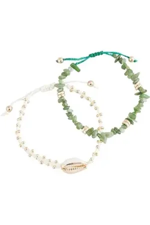 Next Armband Armband-Multipack zum Ziehen mit Muscheln (1-tlg) beige