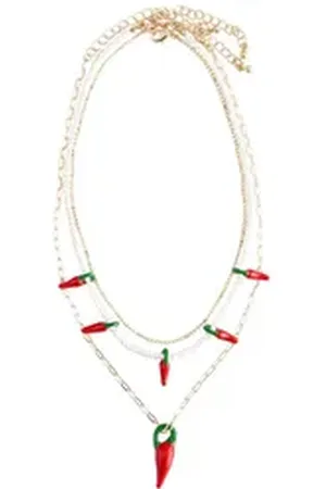 Next Collier Mehrreihige Halskette mit Chilli-Perlen (3-tlg) goldfarben