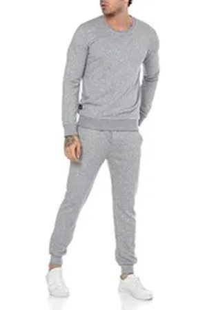 Redbridge Jogginganzug Red Bridge Herren Jogginganzug Set Sweatshirt Hose Premium Basic (Spar-Set, 2-tlg), Premium Qualität, gemütlich, vielseitig grau XL