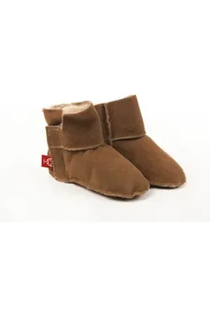 Kaiser Babyboot Klett Krabbelschuh 100% Lammfell braun 19-20 EU