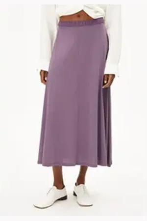 Armedangels Maxirock ILENIAA LARAA Damen (1-tlg., Loose Fit) Jerseyrock aus TENCELTM Lyocell Mix lila S/36