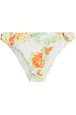 Laura Ashley Bikini-Hose Bikinihose mit gerafften Seiten (1-St) gelb 34