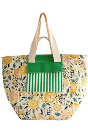 Cath Kidston Einkaufsbeutel große Einkaufstasche aus Baumwolle gelb