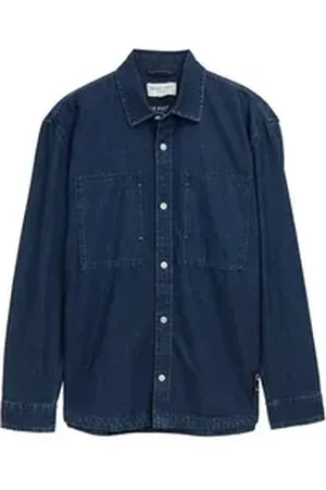 TOM TAILOR Denim Langarmhemd oversized denim overshirt blau XL