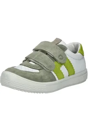 Ricosta Halbschuhe Leder Klettschuh grün|weiß 30 EU