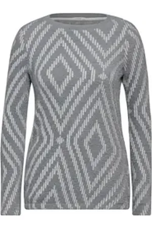 CECIL Langarmshirt grau L
