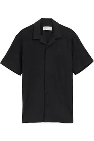 TOM TAILOR Denim Kurzarmhemd schwarz L