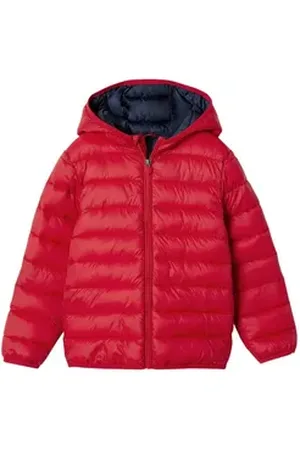 Vertbaudet Steppjacke Jungen Light-Steppjacke mit Kapuze rot 116