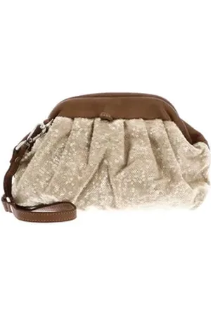 Caterina Lucchi Clutch Violante Pochette, aus echtem Kalbsleder braun