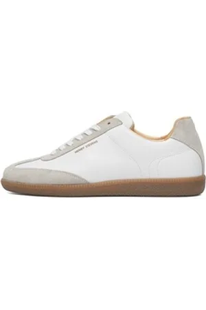 Henry Stevens Travis TIS Herrensneaker Sneaker Halbschuh Leder handgefertigt, sportlicher Freizeitschuh Herren weiß 45 EU