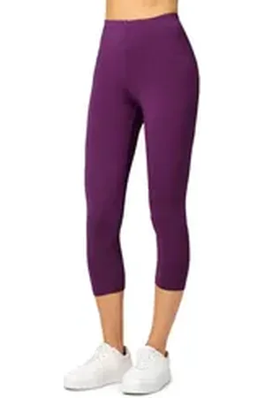 Merry Style Leggings Damen Caprihose 3/4 Hose MS10-144 (1-tlg) aus Viskose lila XS