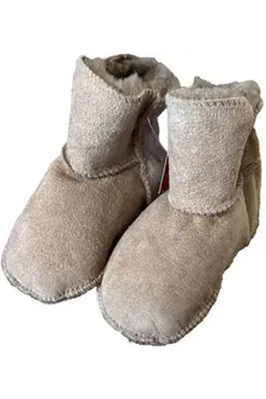 Kaiser Babyboot Klett Krabbelschuh 100% Lammfell beige 17-18 EU