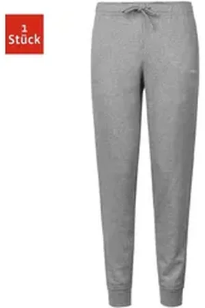 Snocks Highwaist Leggings Jogginghose Damen Sweatpants (1-tlg) weich von innen, mit Rippbund am Beinsaum grau XL