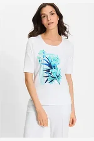 Olsen Print-Shirt (1-tlg) weiß 40 Damen