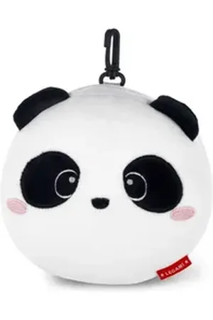 Legami Kuscheltier Reisekissen mit Schlafmaske Panda Travel Buddy weiß/schwarz