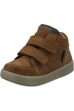Superfit Halbschuhe Leder/Textil Klettschuh blau|braun 19 EU