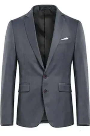 Allthemen Anzugsakko Herren Anzugjacke Slim Fit Sakko Modern Blazer für Business grau 48