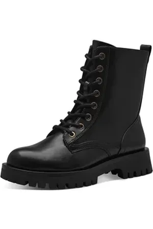 Tamaris Schnürboots, Blockabsatz, Schnürstiefelette, Chunky Boots mit Innenreißverschluss schwarz 40 EU
