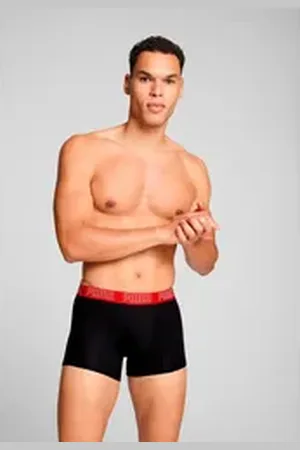 PUMA Trunk MEN EVERYDAY TRUNKS 2P (2er Pack) mit Logobund rot L