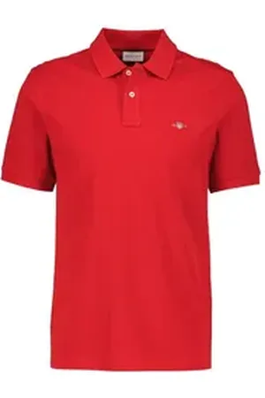 GANT Poloshirt Herren Poloshirt aus Baumwolle (1-tlg) rot S