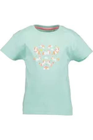 Blue Seven T-Shirt Mädchen T-Shirt Einhorn türkis (1-tlg) blau 110
