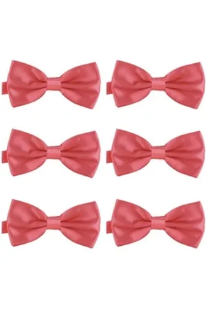 DonDon Fliege Schleifen 12 x 6 cm Junggesellenabschied (Packung, 6-St) bereits gebunden, verstellbar, Seidenlook, 6er-Set rot